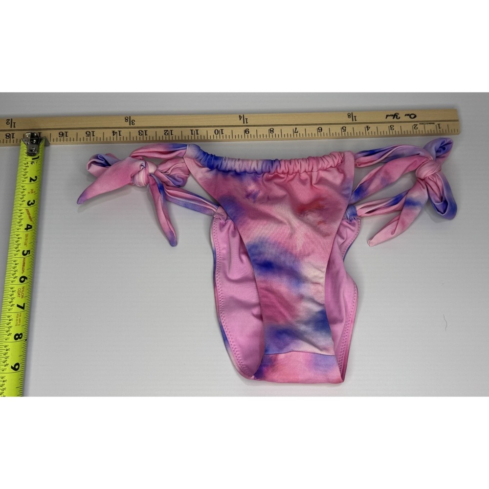 Victorias Secret Bikini Set Pink Tie Dye Tube Top Padded Strap Size Medium - Picture 11 of 11